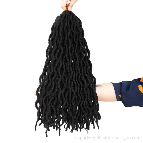 Wholesale Price Crochet Hair Extensions High Quality 18 Inch 100g Gypsy Locs Faux Curly Locs Twist Braids For Woman